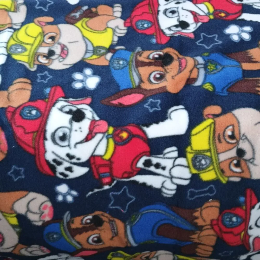 Paw Patrol Fleece Fabric 2018 Licensed Marshall Chase Rubble Navy 1 Yard x 60